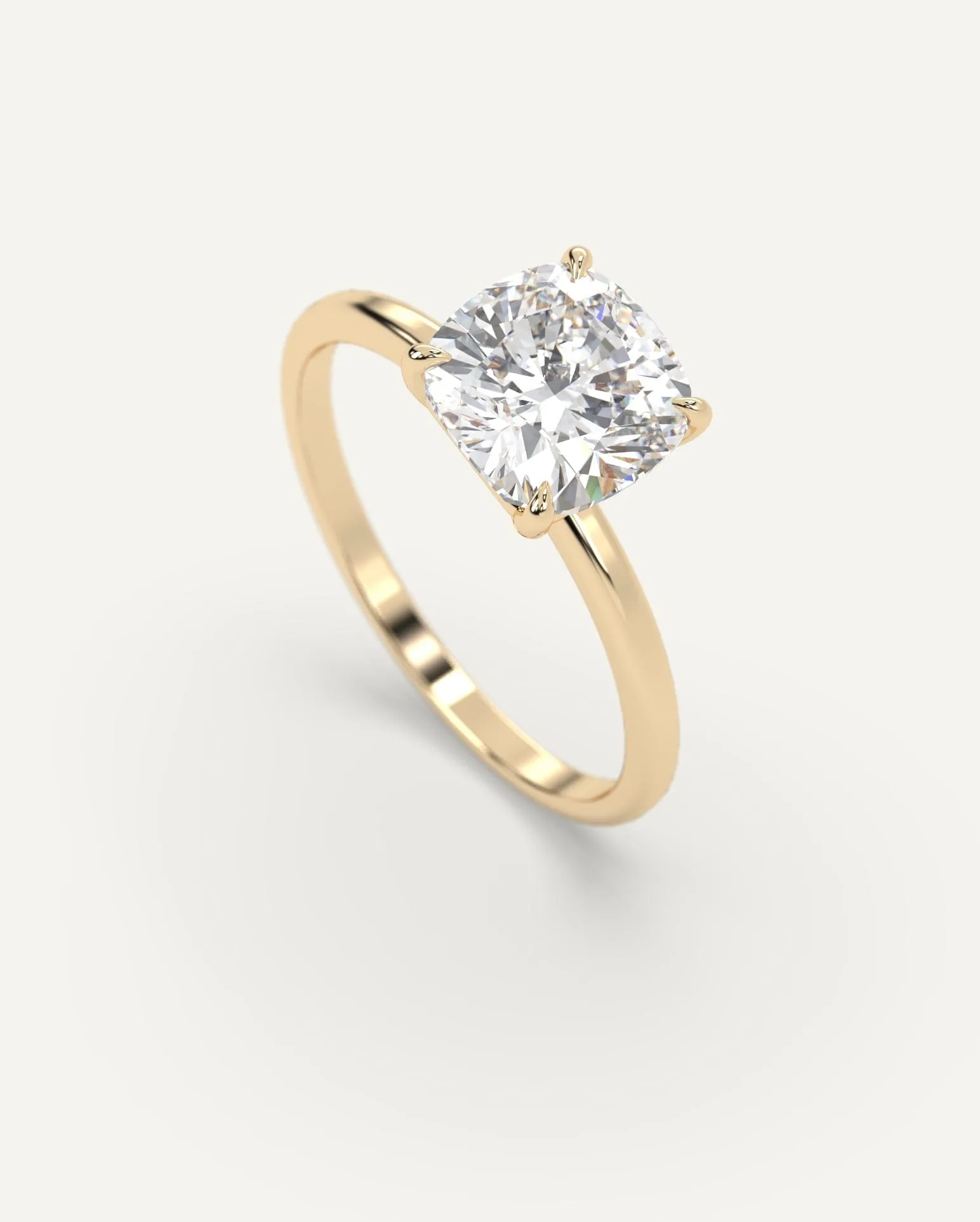 2 carat Cushion Cut Diamond Ring