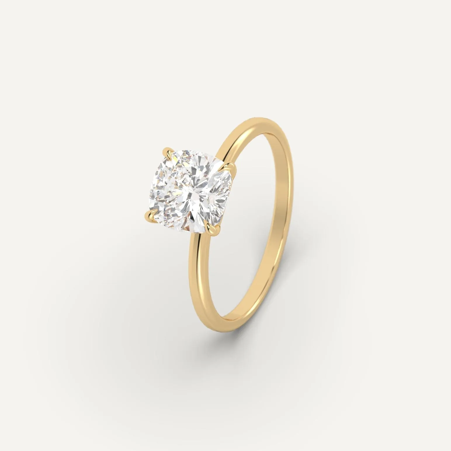 2 carat Cushion Cut Diamond Ring