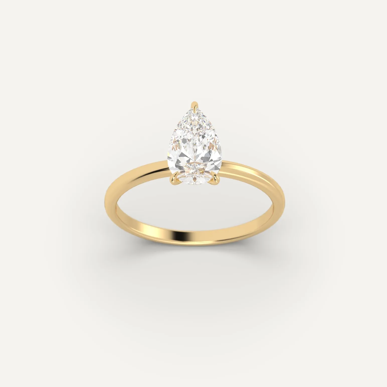2 carat Pear Cut Diamond Ring