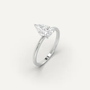 2 carat Pear Cut Diamond Ring