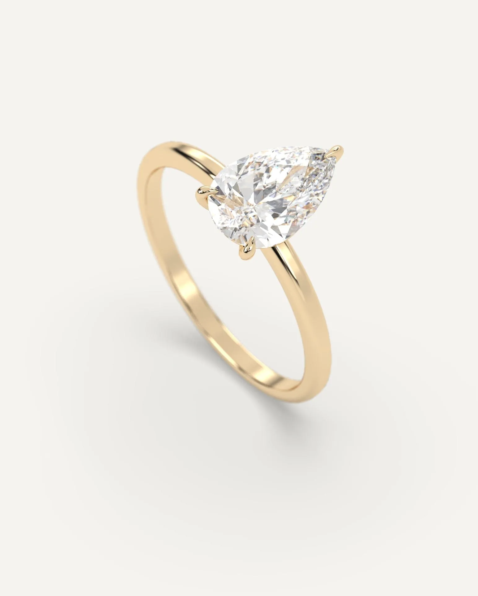 2 carat Pear Cut Diamond Ring