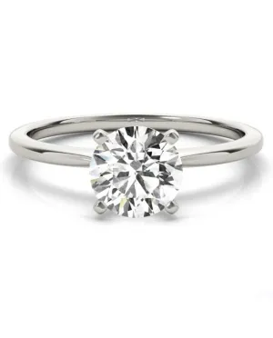 2 Carat Round Moissanite Solitaire Engagement Ring