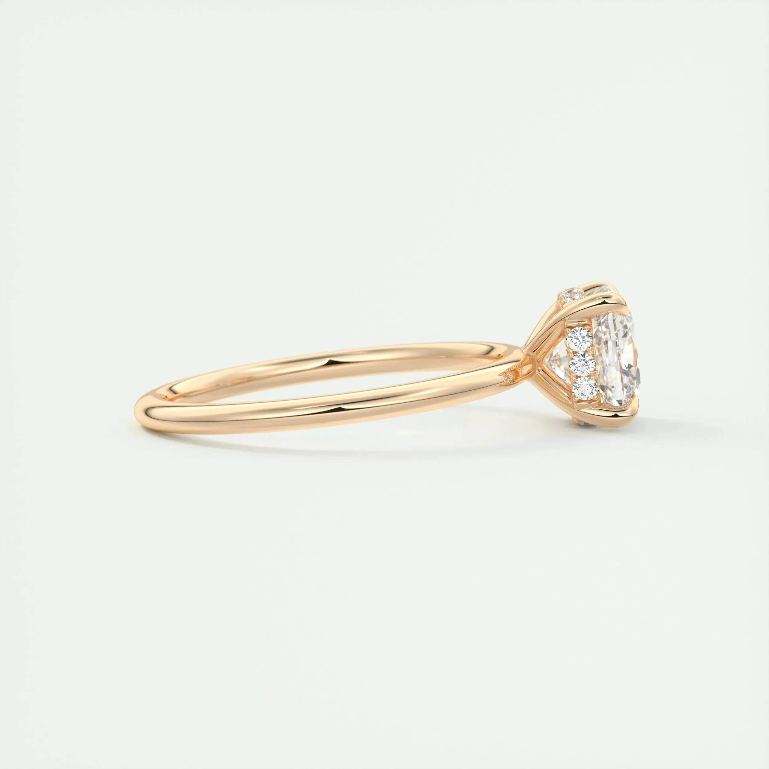 2.15 CT Cushion Hidden Halo Moissanite Engagement Ring