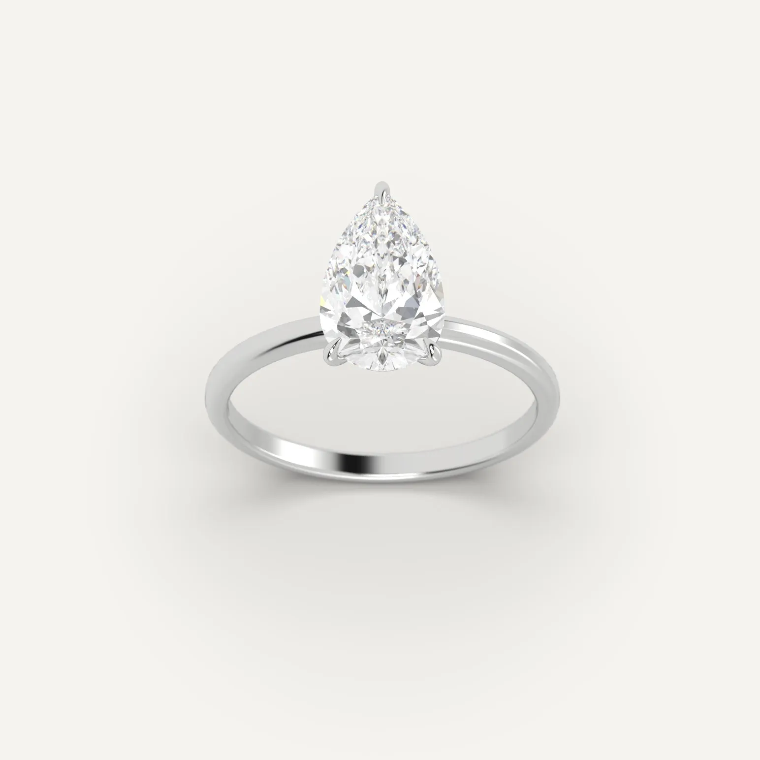 3 carat Pear Cut Diamond Ring