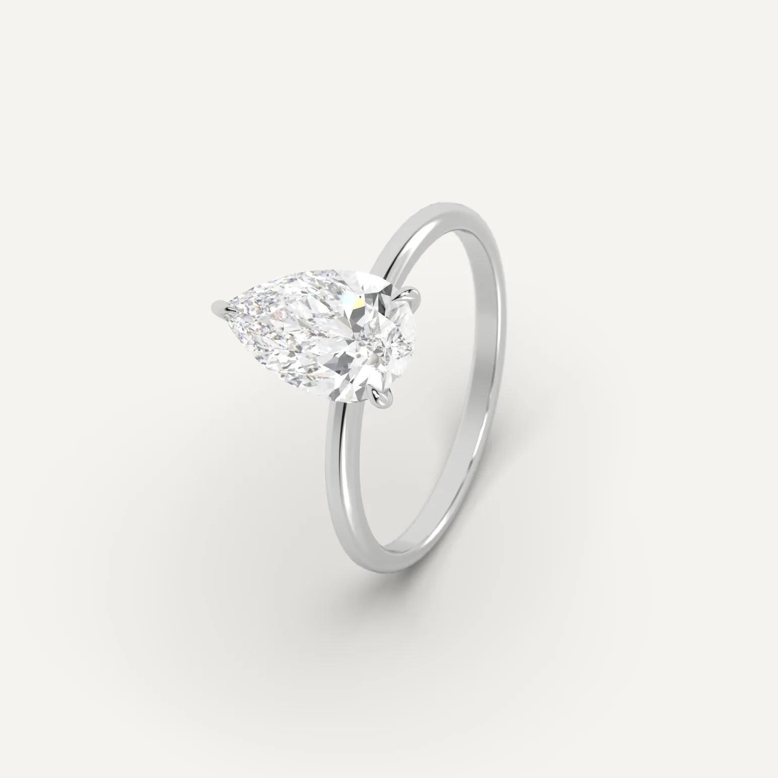 3 carat Pear Cut Diamond Ring