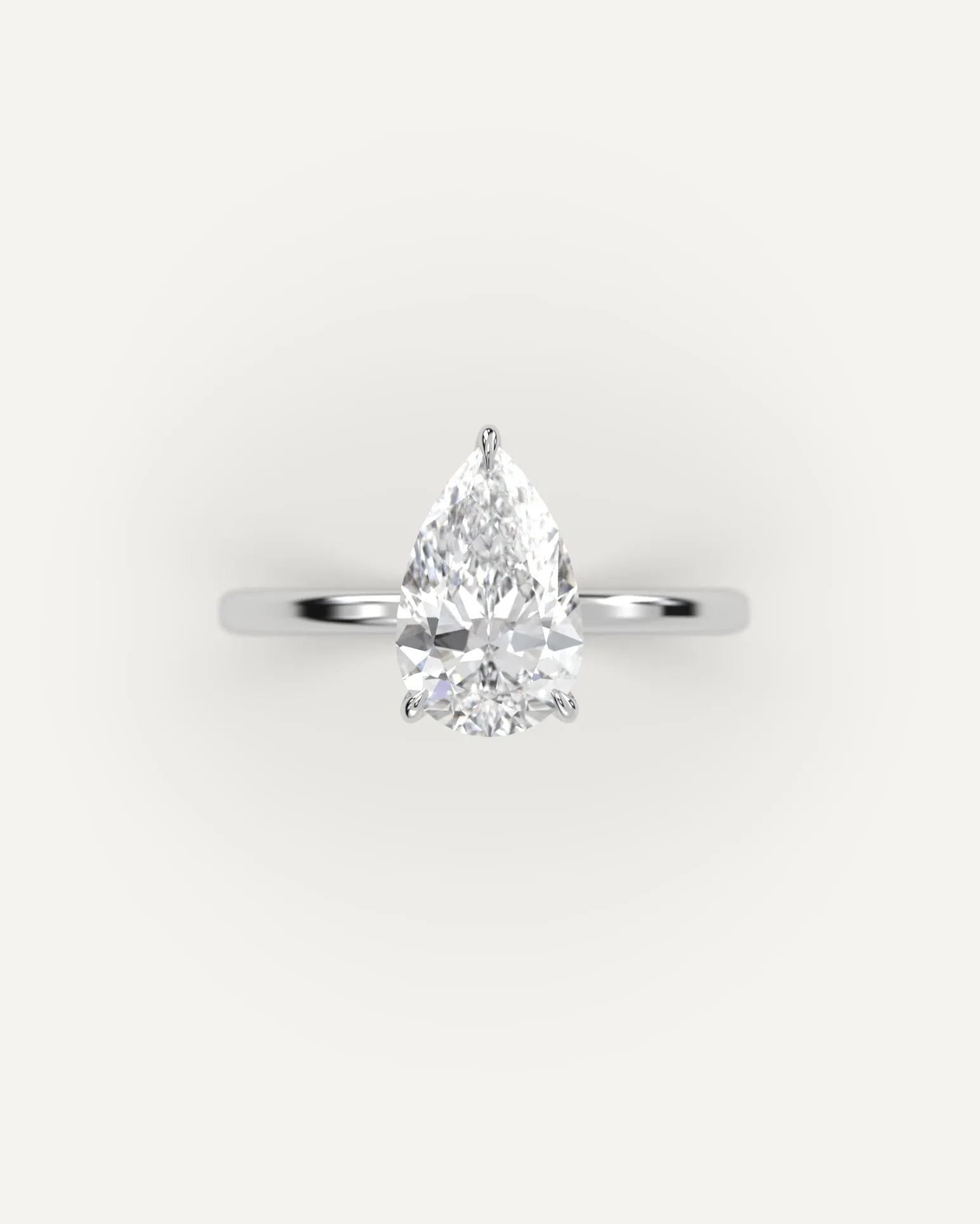 3 carat Pear Cut Diamond Ring