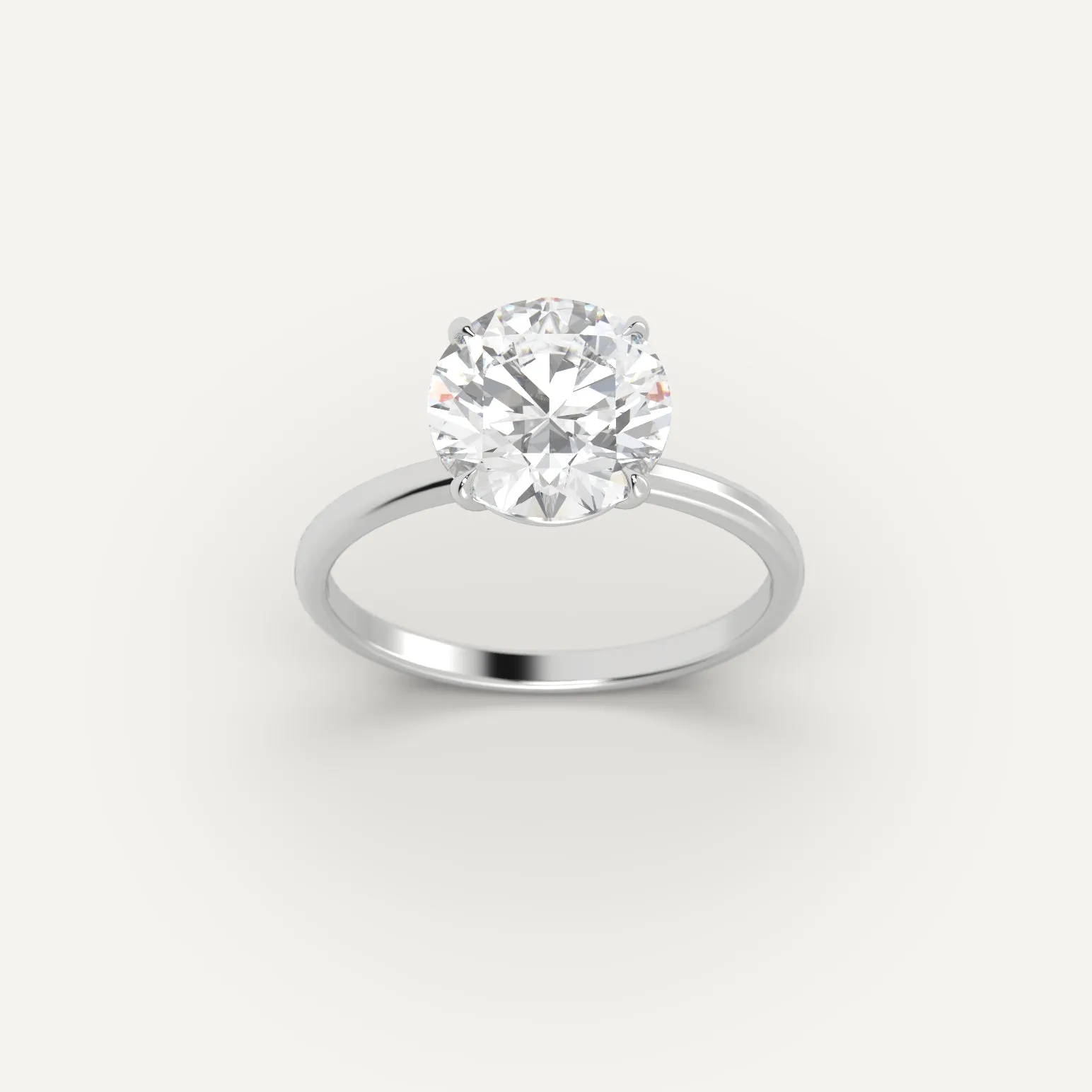 3 carat Round Cut Diamond Ring