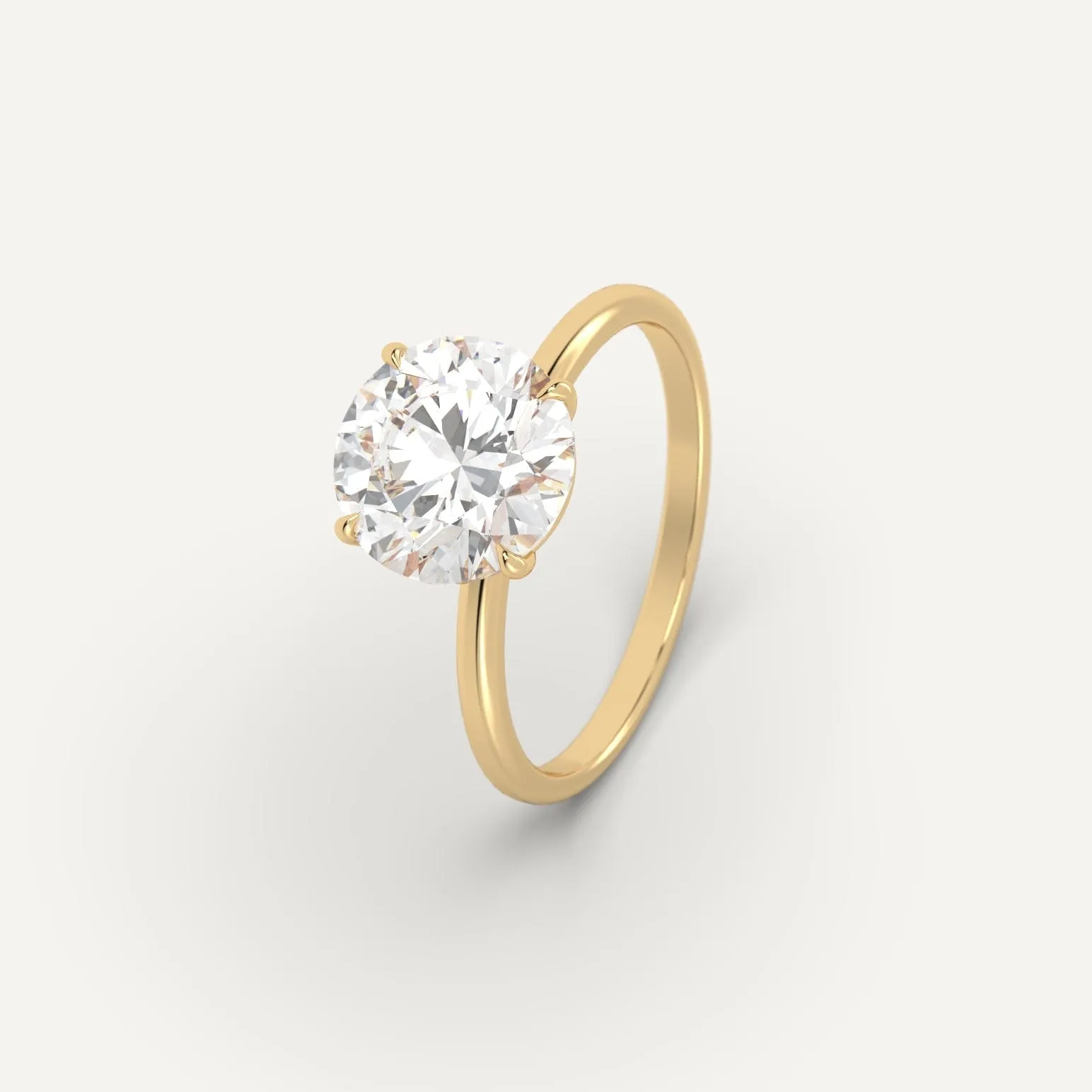 3 carat Round Cut Diamond Ring