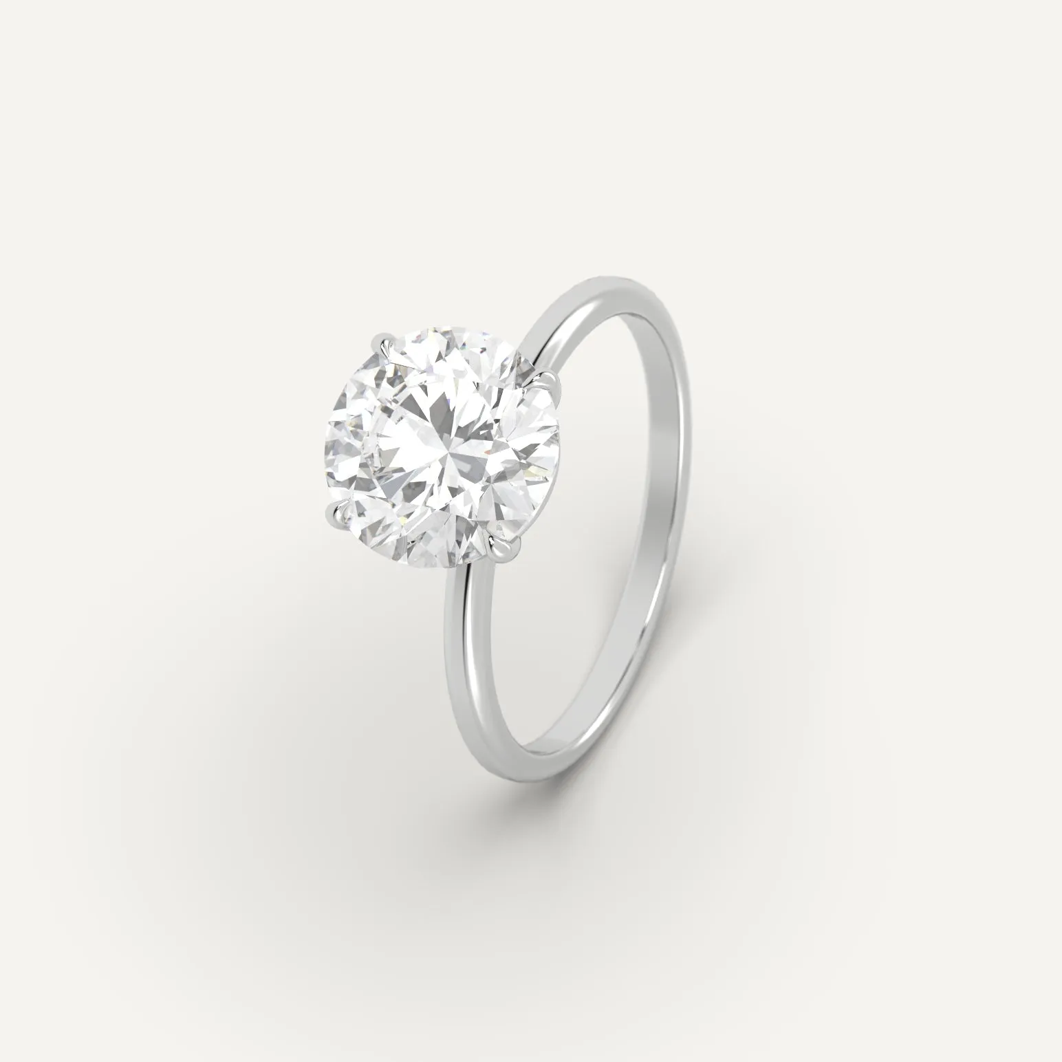 3 carat Round Cut Diamond Ring