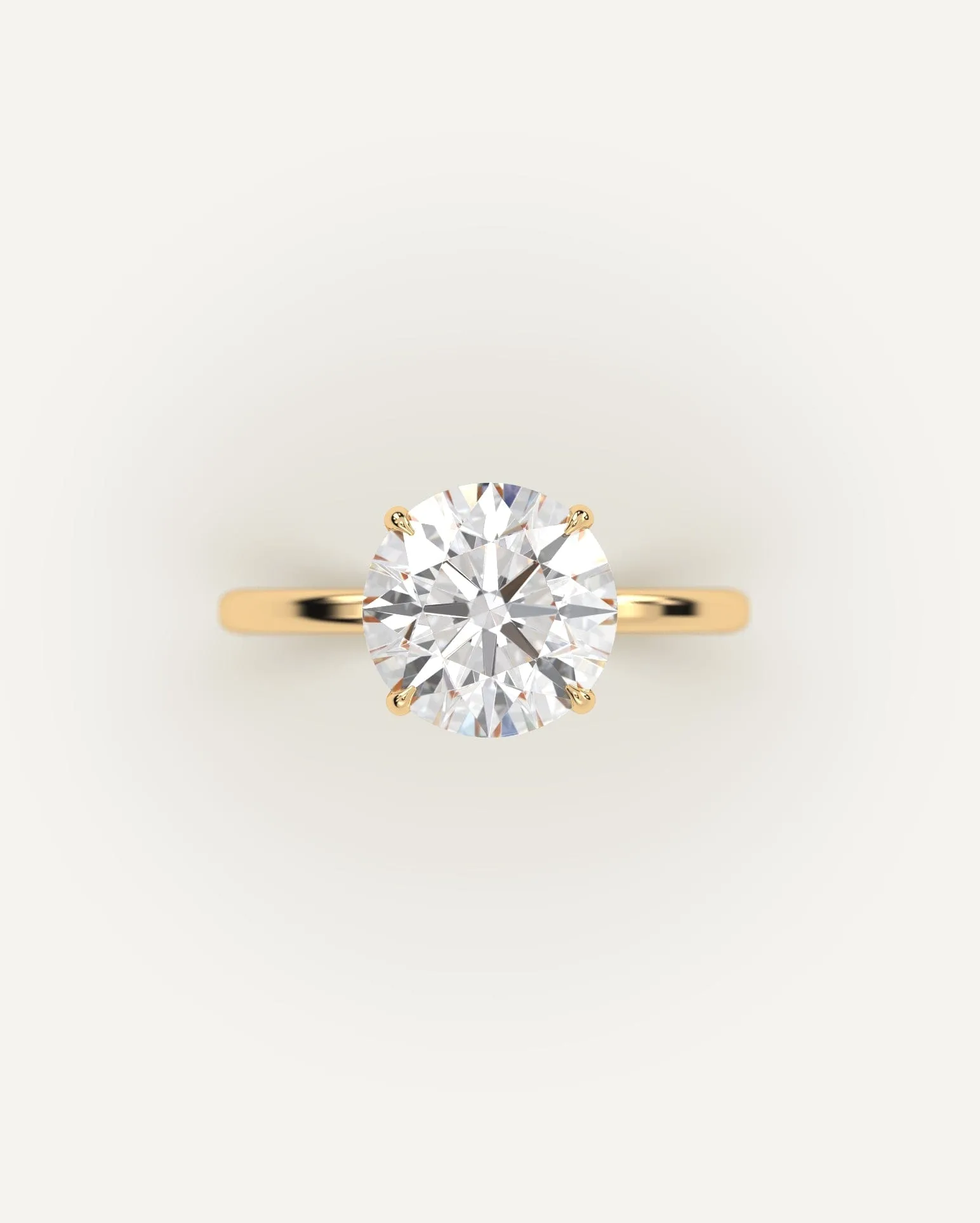 3 carat Round Cut Diamond Ring