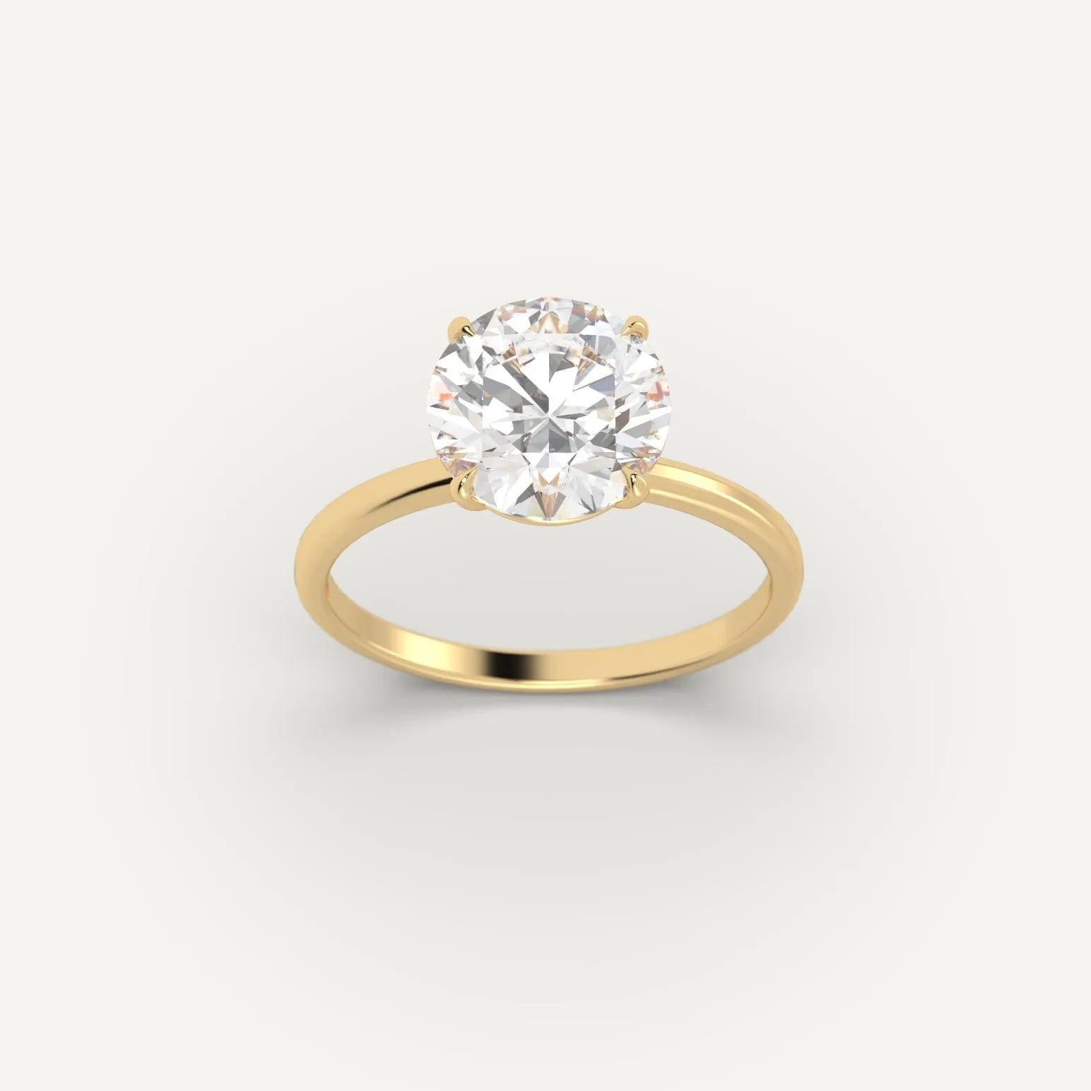 3 carat Round Cut Diamond Ring
