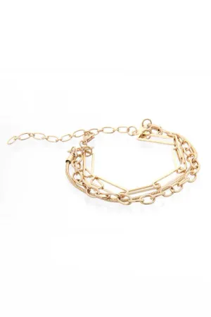 3 Line Multi Metal Bracelet