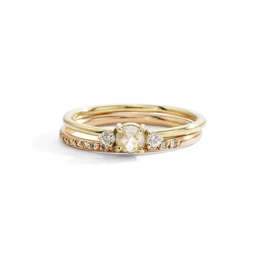 3 White Diamond Solitaire