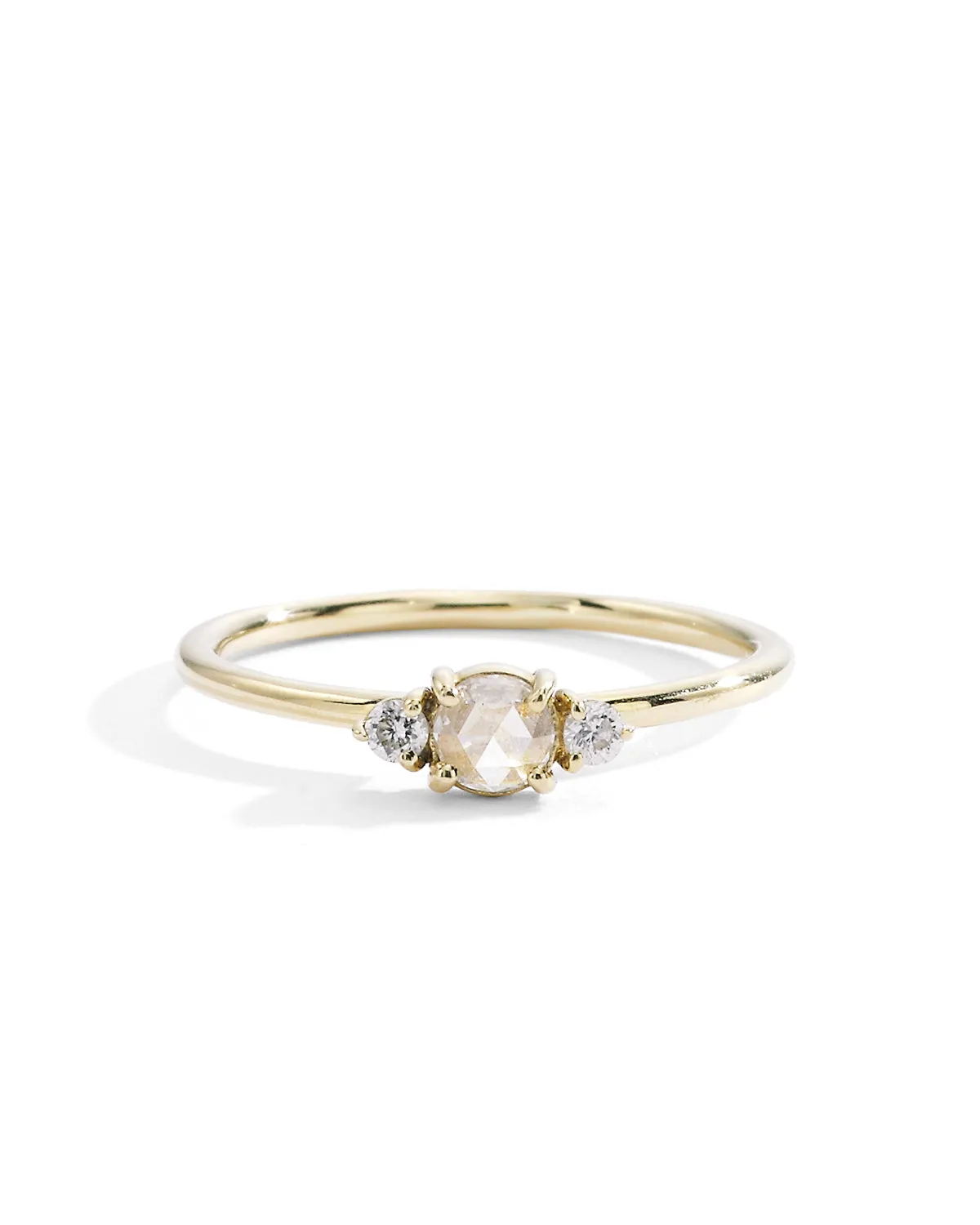 3 White Diamond Solitaire