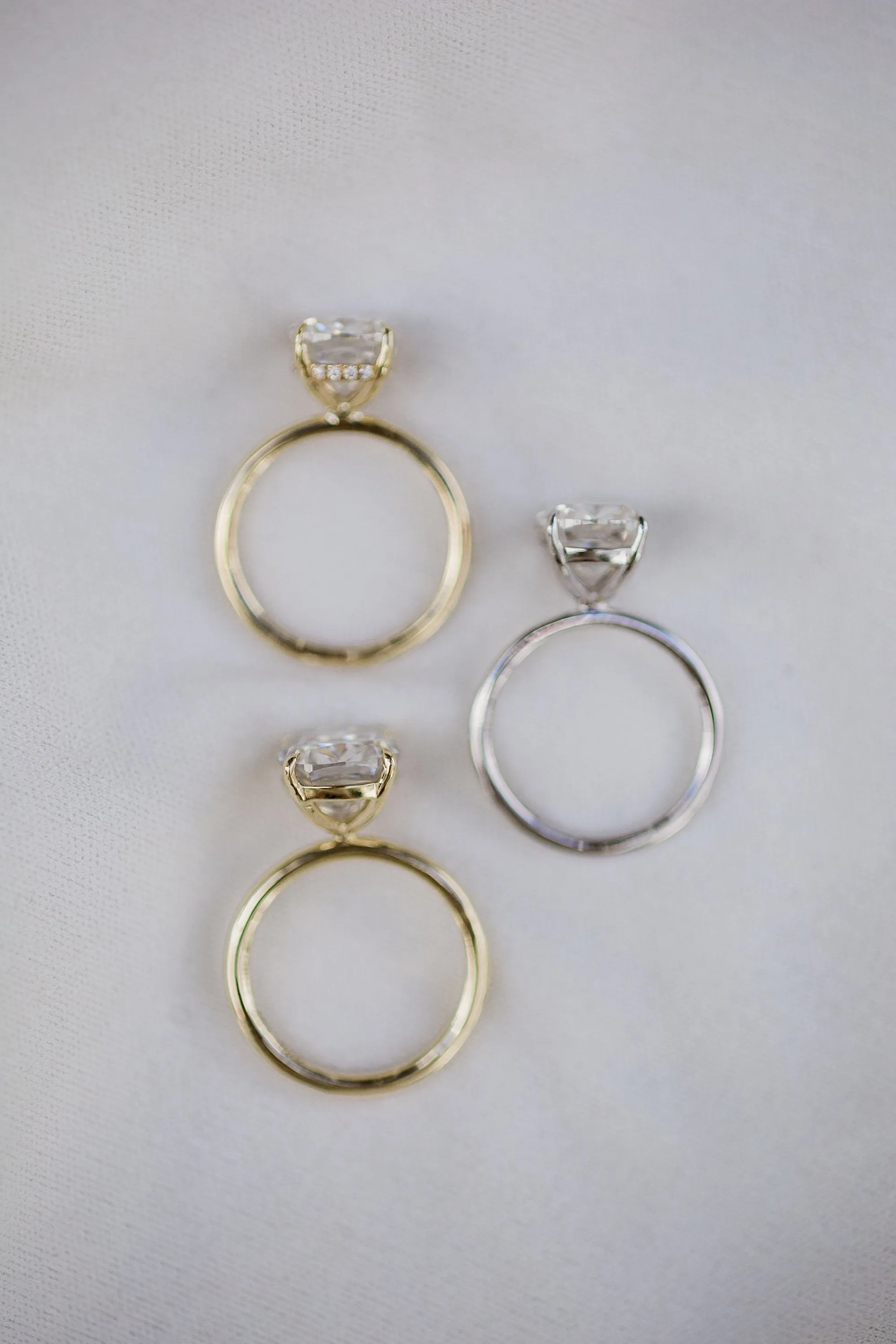 3.0 CT Cushion Solitaire Hidden Halo Moissanite Engagement Ring