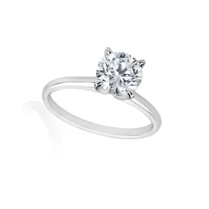 3/4 Carats Solitaire Diamond Engagement Ring GH/I1-I2 14K Yellow Gold & White Gold