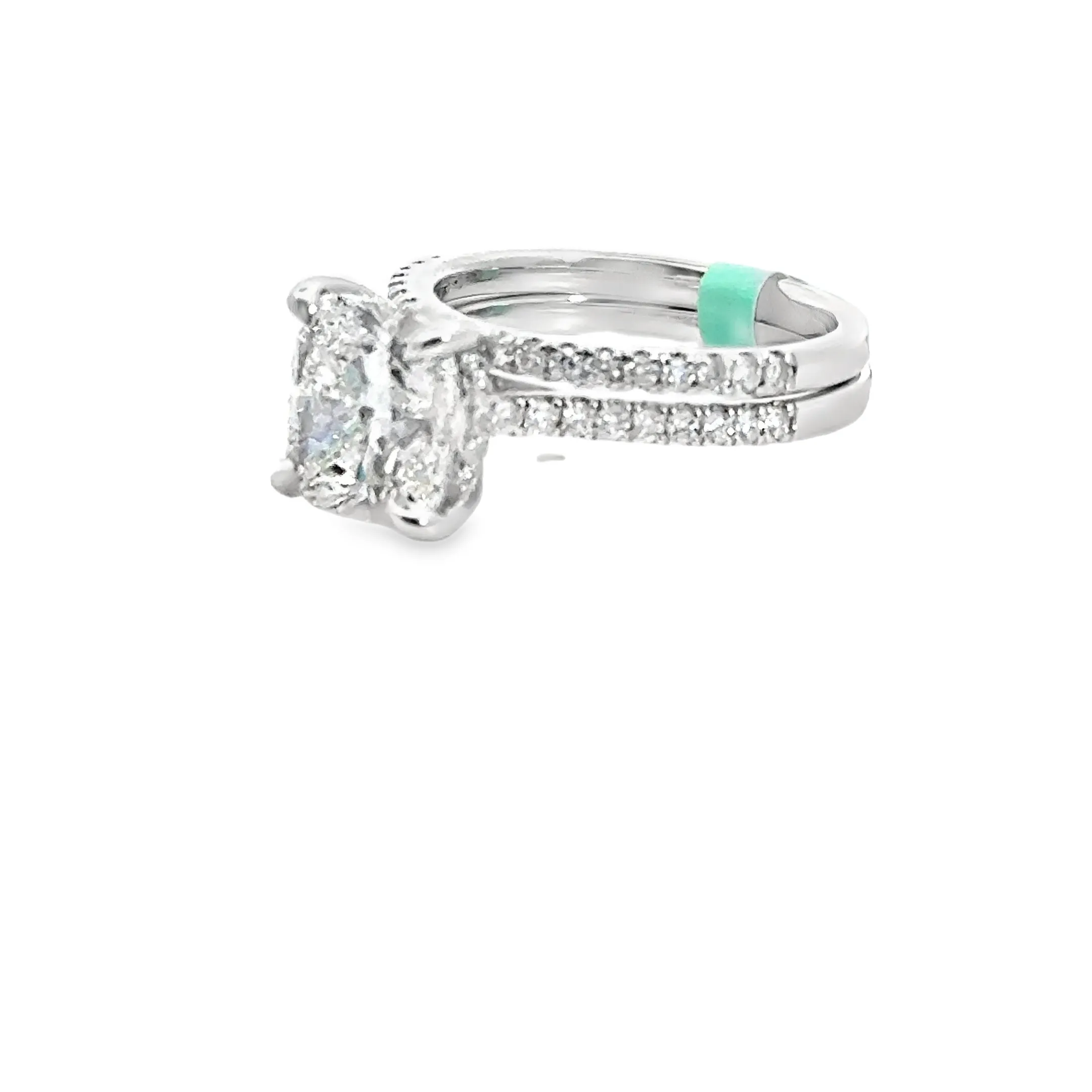 4CT Cushion Cut Hidden Halo Engagement Ring