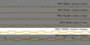 5.2mm Flat Paper Clip Chain By the Inch