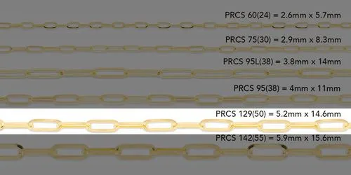 5.2mm Flat Paper Clip Chain By the Inch
