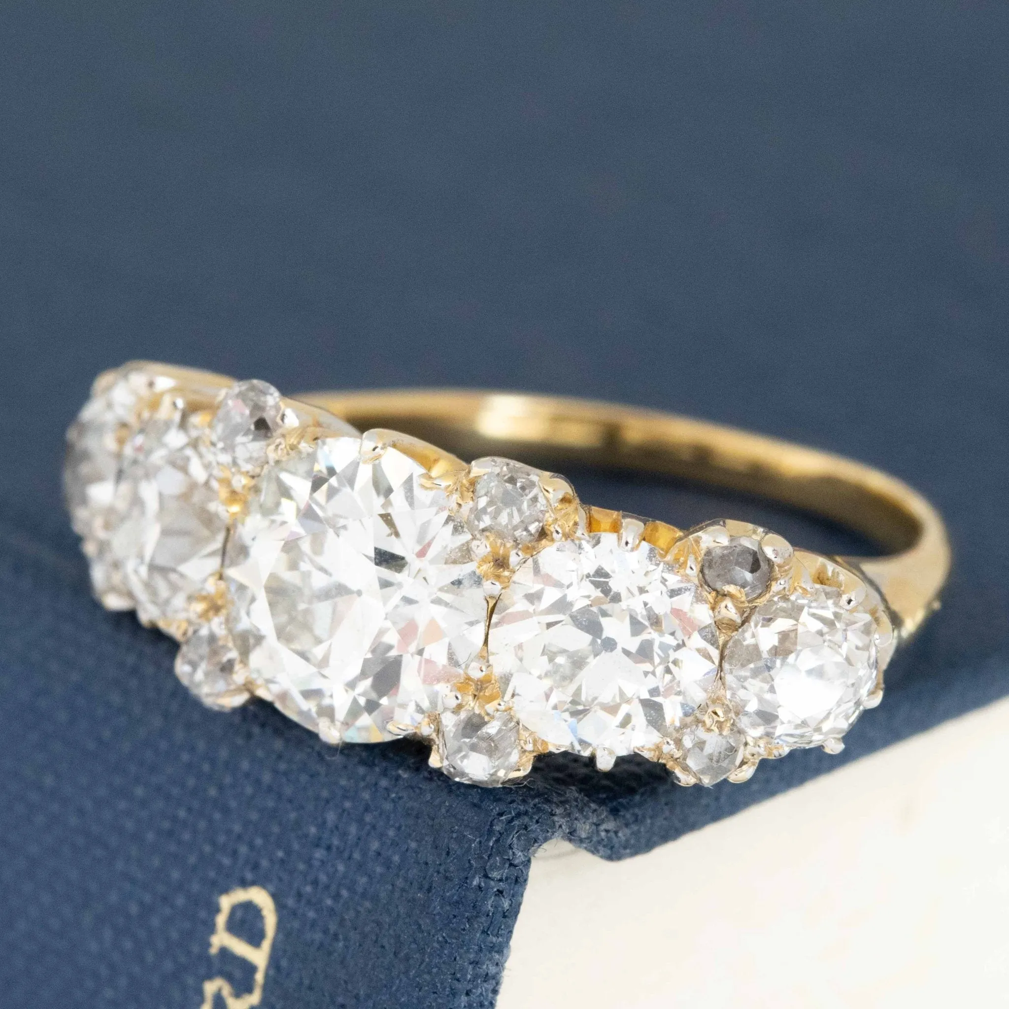 5.32ctw Antique Old European Cut Diamond Ring