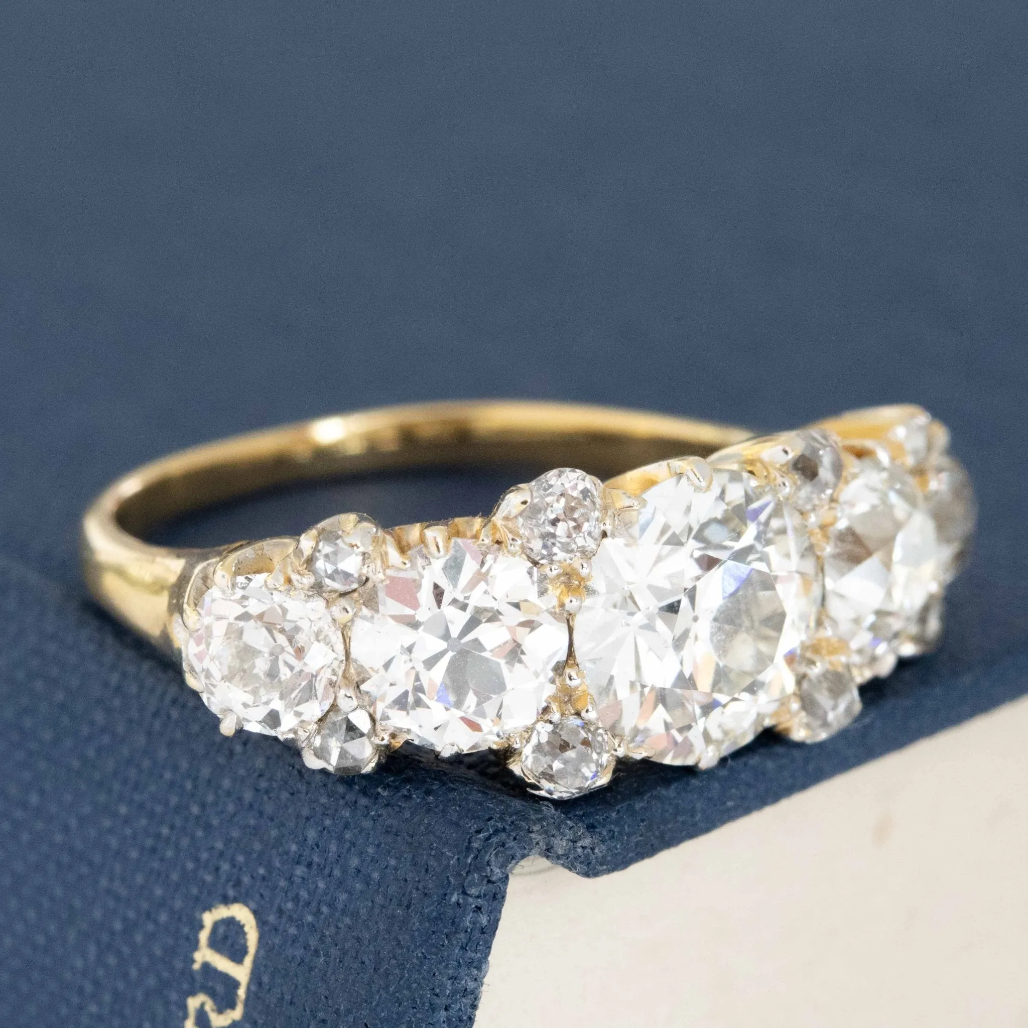 5.32ctw Antique Old European Cut Diamond Ring