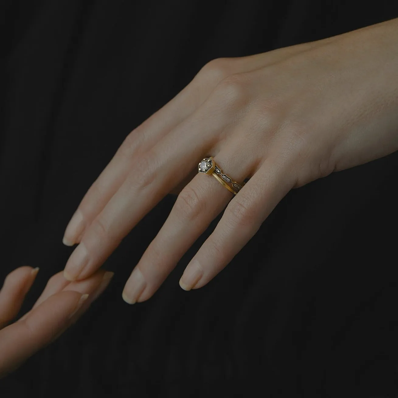 5mm Brown Diamond Hexagon Ring | R2206BR