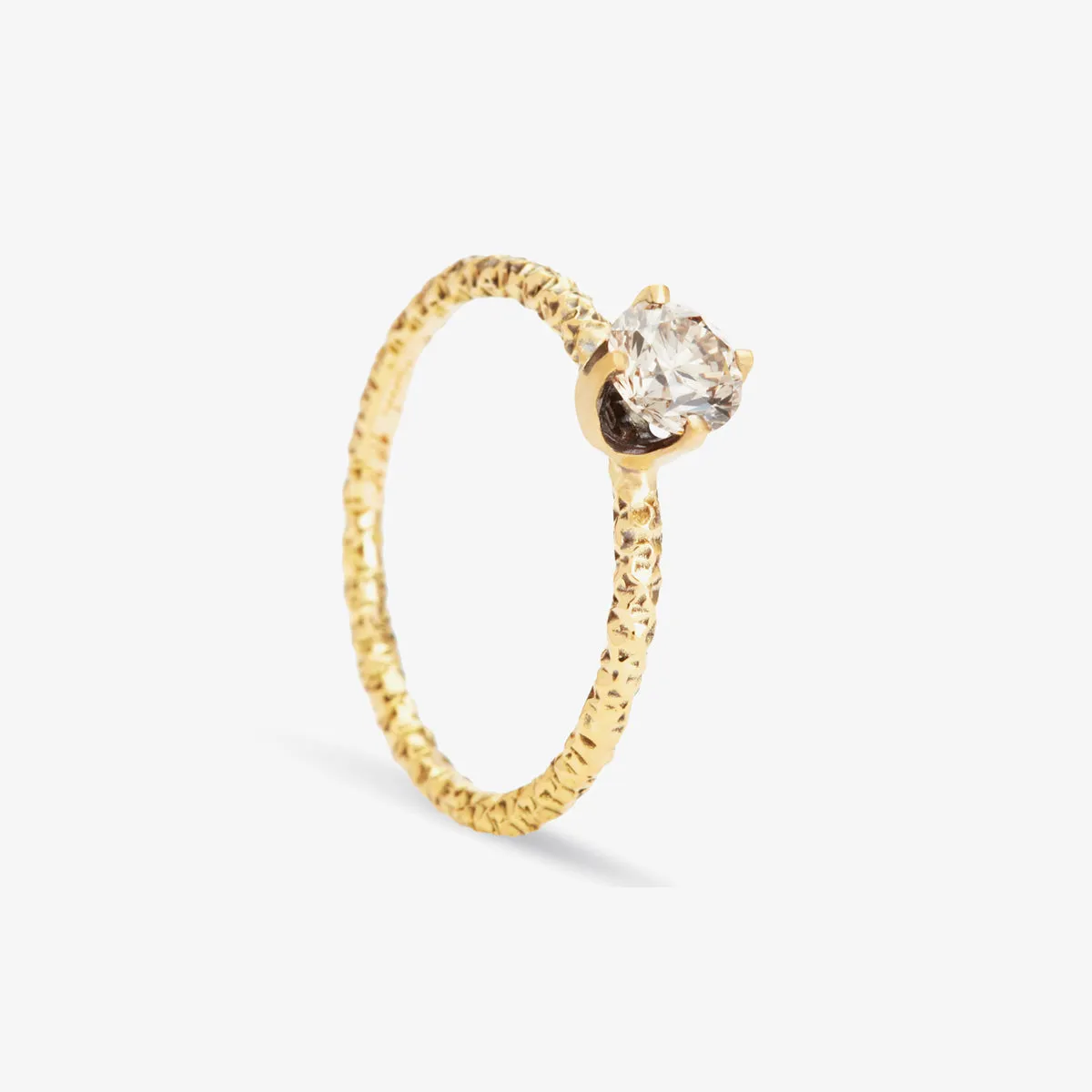 5mm Brown Diamond Homespun Solitaire Ring | R9006BR