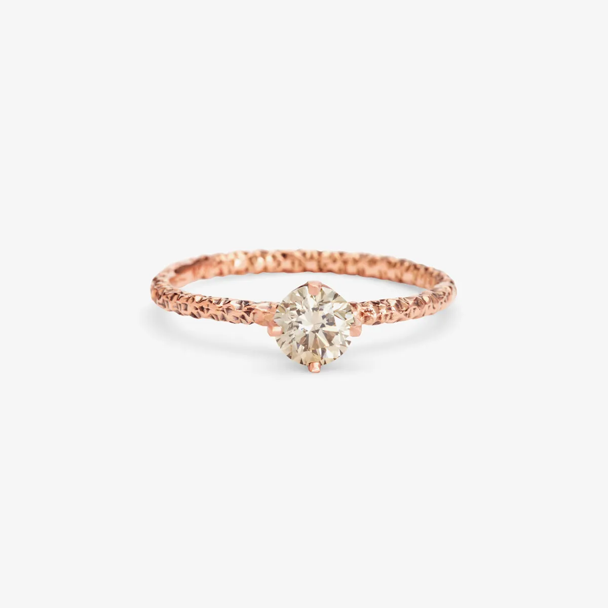 5mm Brown Diamond Homespun Solitaire Ring | R9006BR