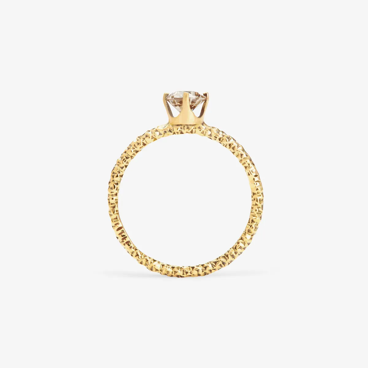 5mm Brown Diamond Homespun Solitaire Ring | R9006BR