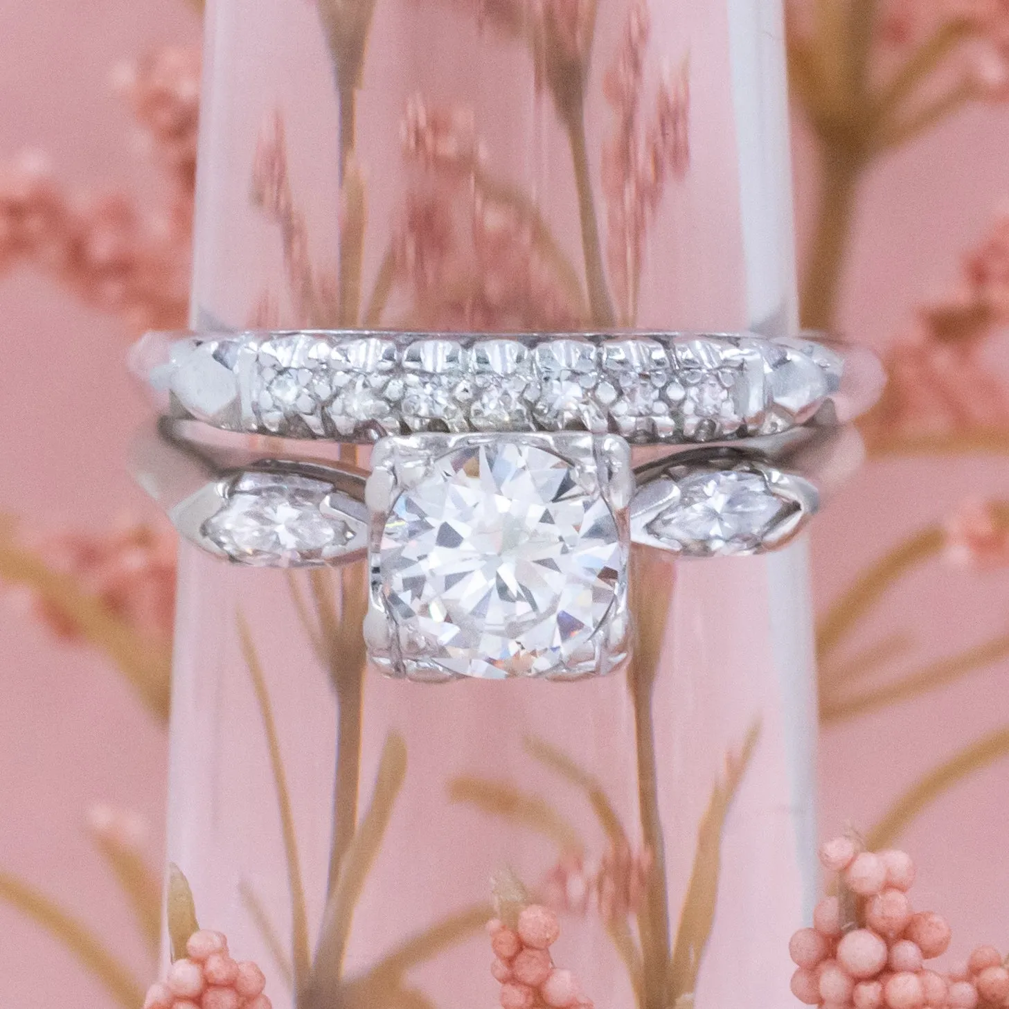 .60 Carat Diamond Ring With Marquise Sides
