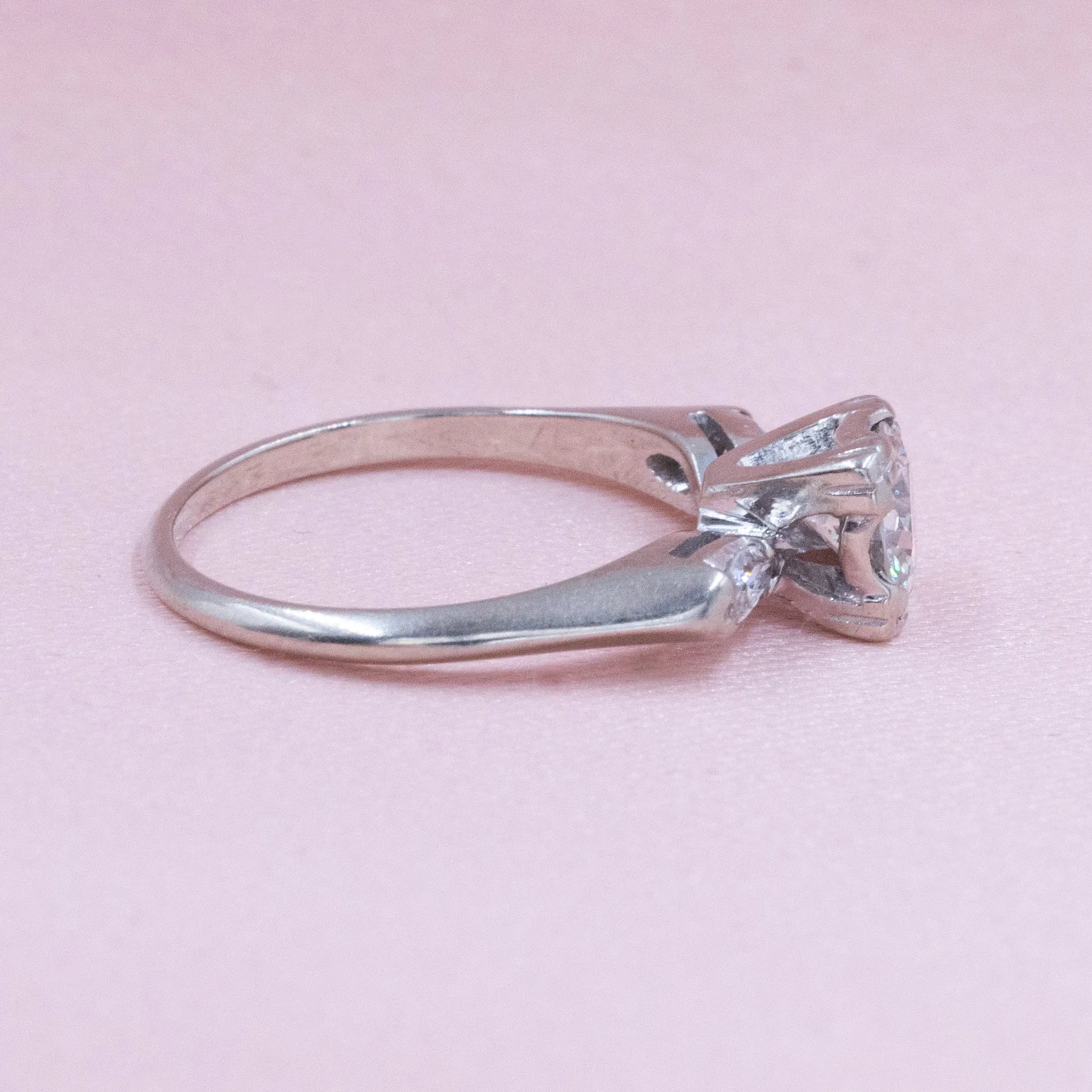 .60 Carat Diamond Ring With Marquise Sides