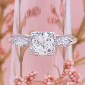 .60 Carat Diamond Ring With Marquise Sides