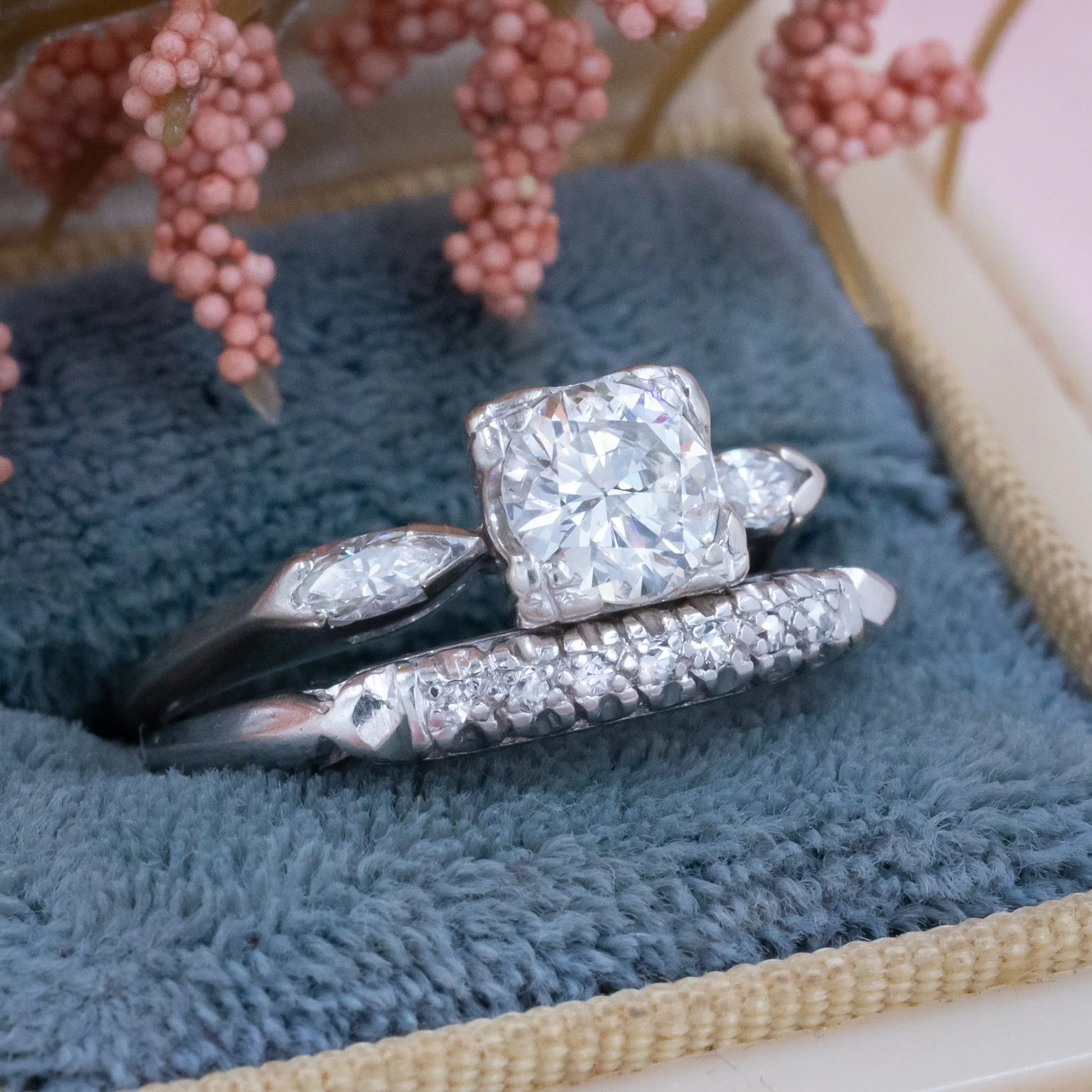 .60 Carat Diamond Ring With Marquise Sides