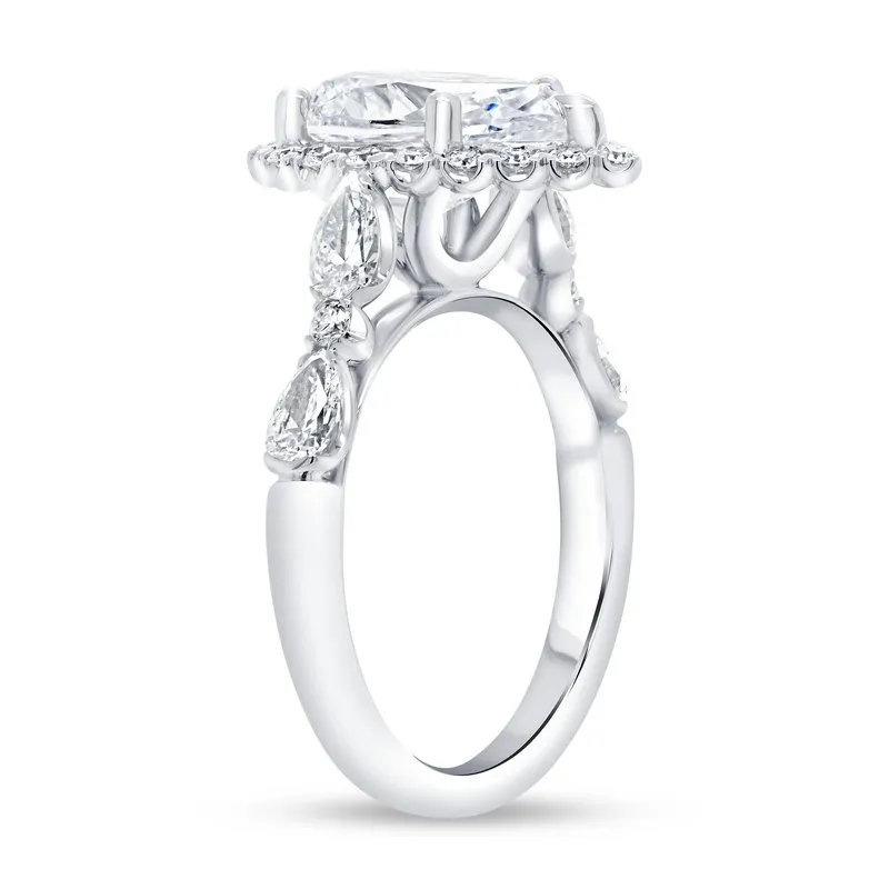 .86ctw Pear Shaped Halo Engagement Ring