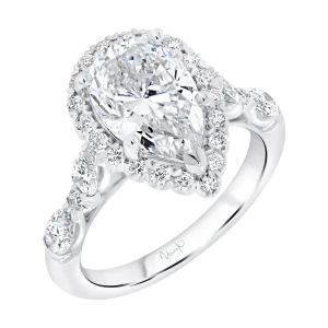 .86ctw Pear Shaped Halo Engagement Ring