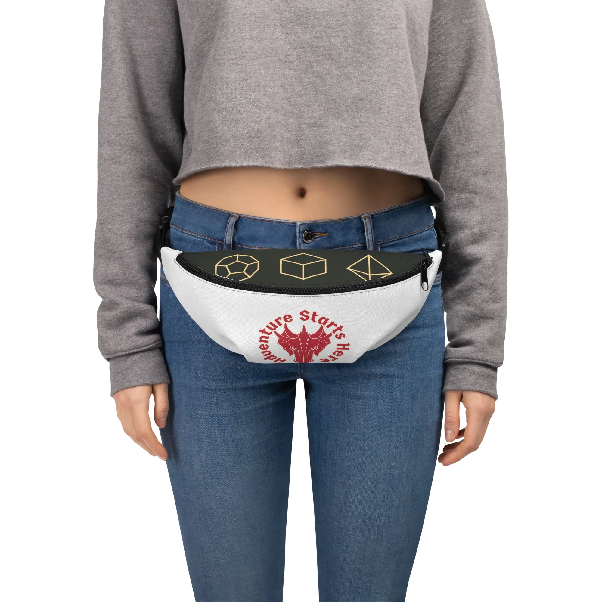 Adventure Starts Here Dice Fanny Pack