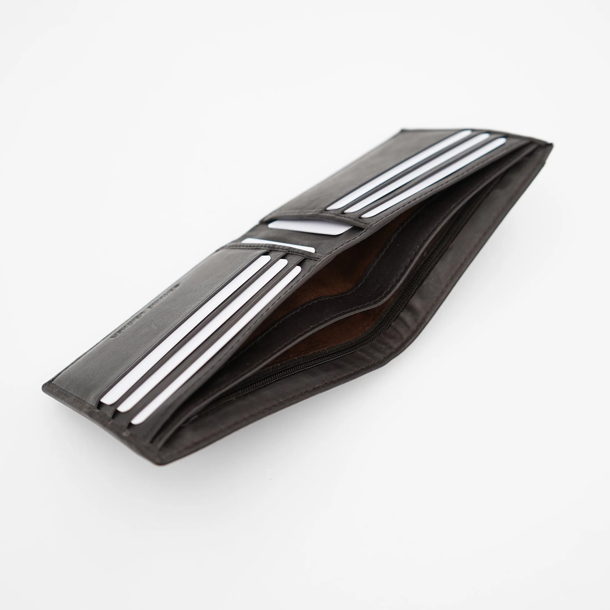AG Wallets Leather Men's 2-in-1 Bifold Wallet with Detachable Minimalist ID Holder – Sleek & Functional Card Organizer