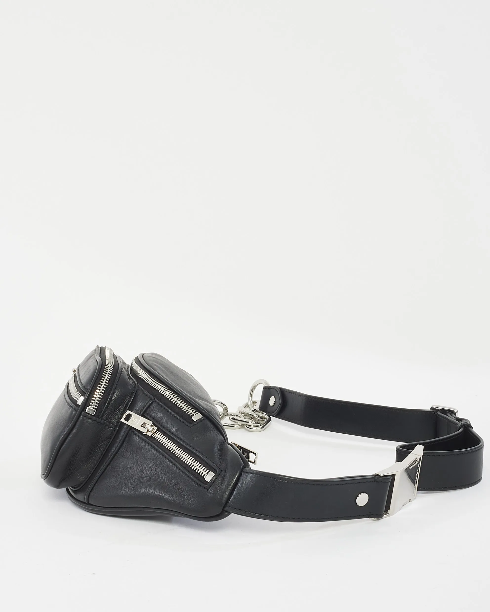 Alexander Wang Black Leather Attica Fanny Pack