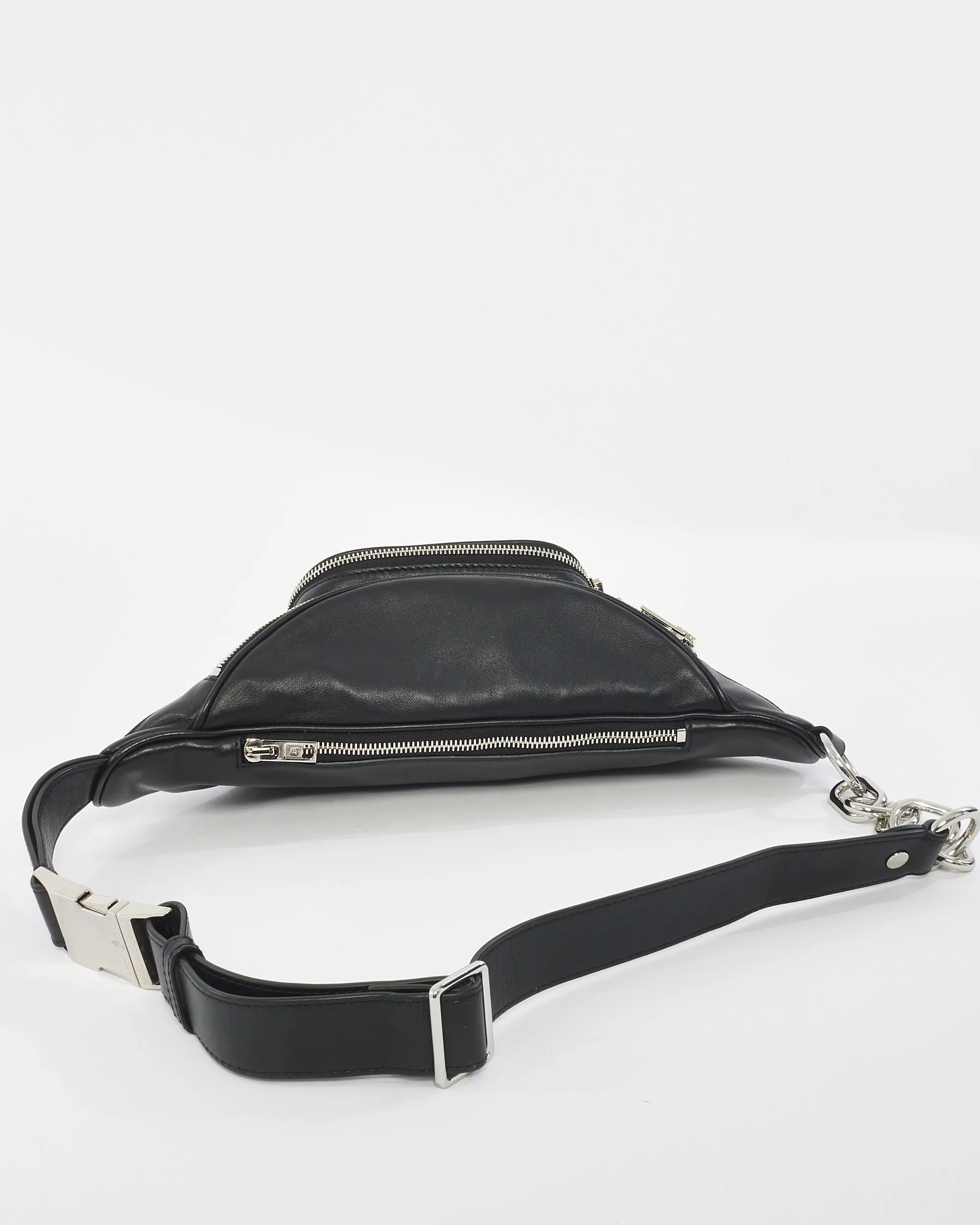 Alexander Wang Black Leather Attica Fanny Pack