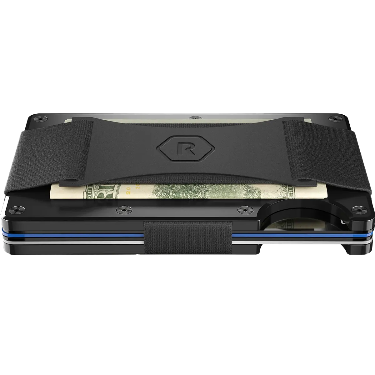 Aluminum Wallet with Cash Strap