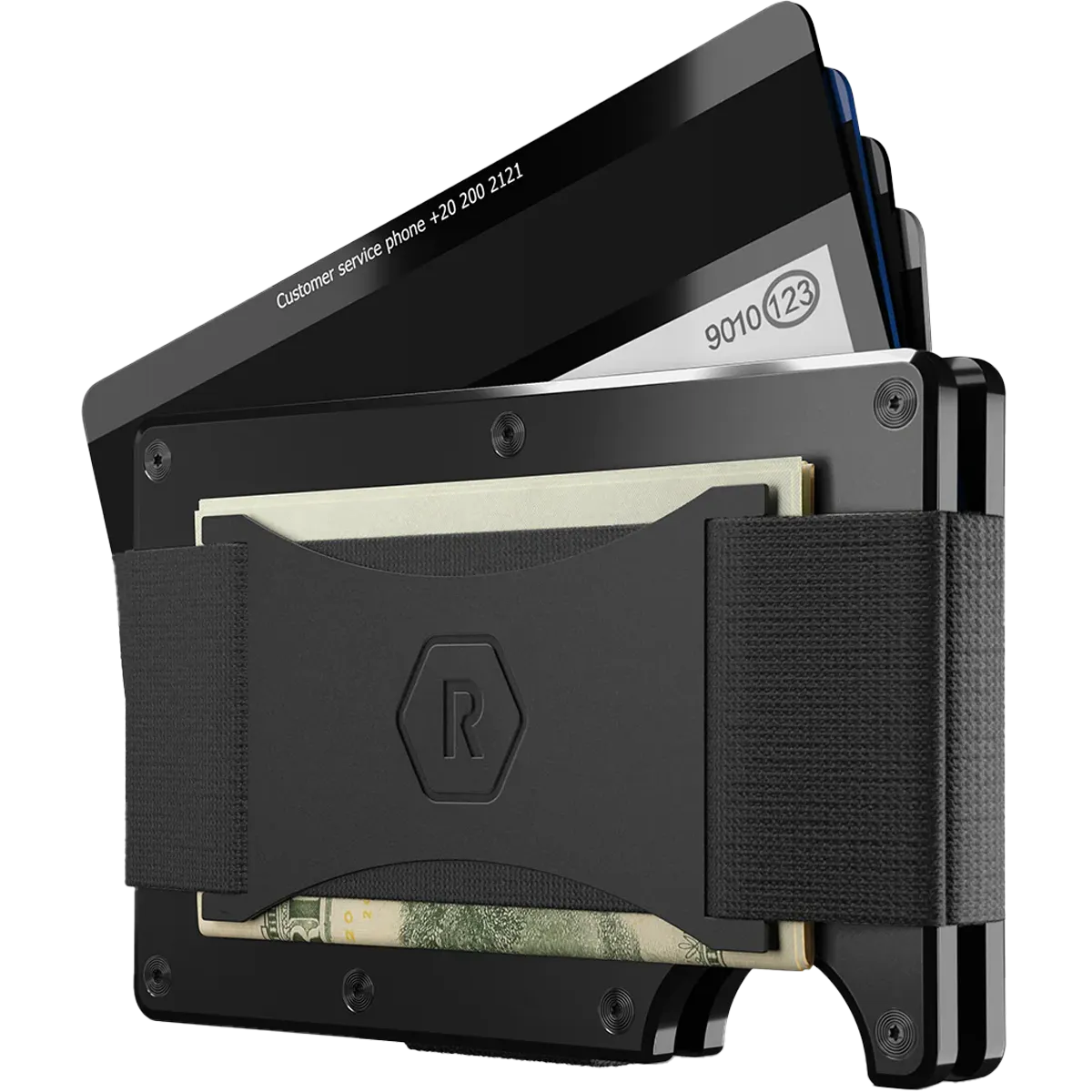 Aluminum Wallet with Cash Strap