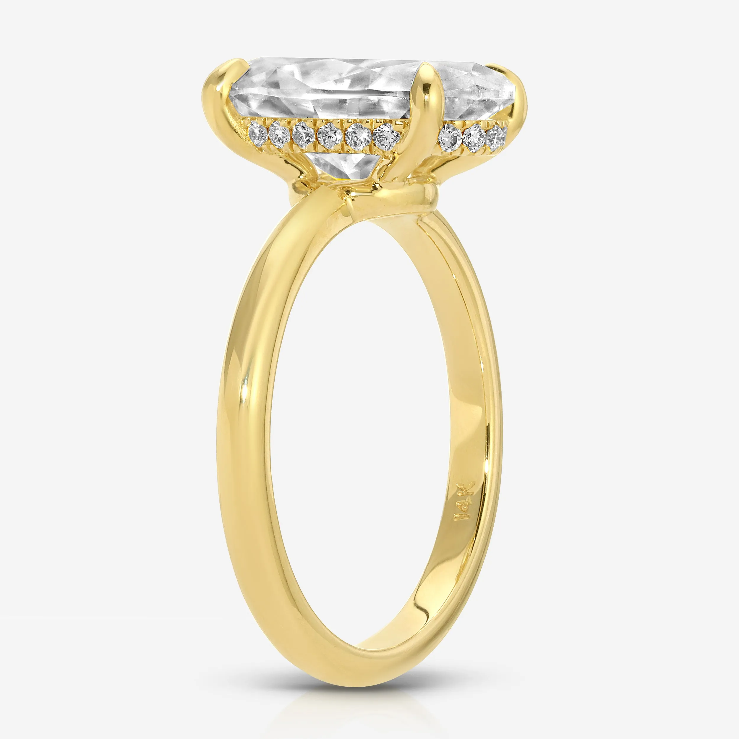 Amanda (4.7ct) Oval Engagement Ring ( ) Hidden Halo