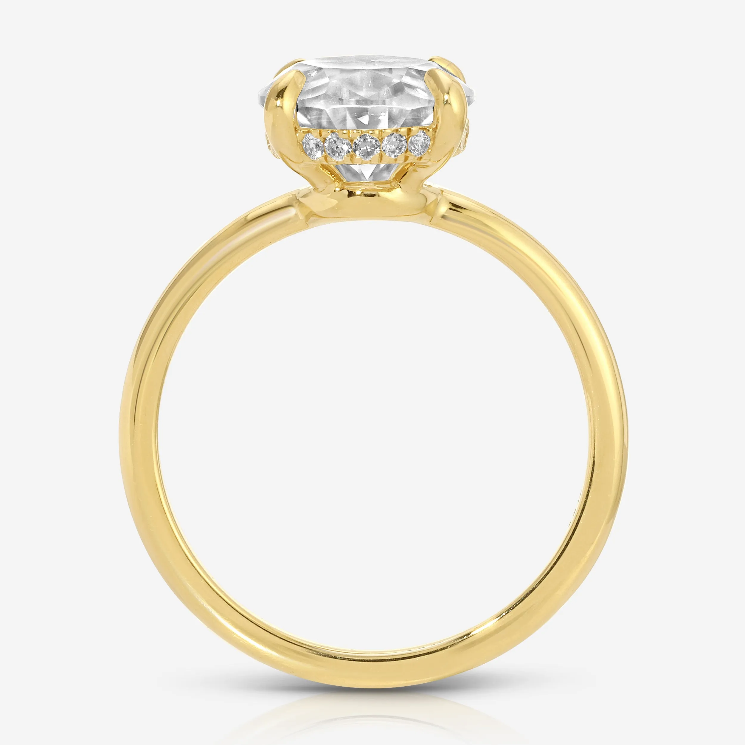 Amanda (4.7ct) Oval Engagement Ring ( ) Hidden Halo