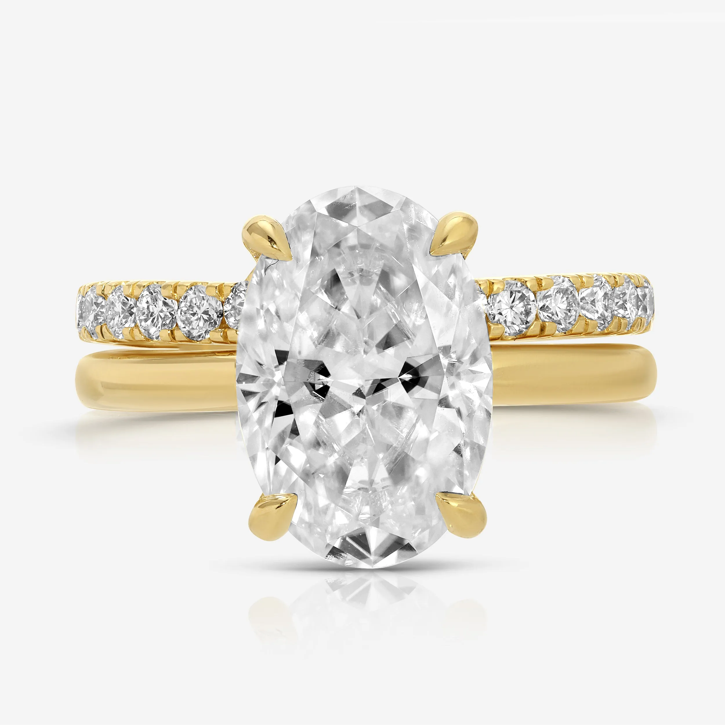 Amanda (4.7ct) Oval Engagement Ring ( ) Hidden Halo