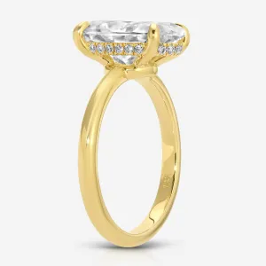 Amanda (4.7ct) Oval Engagement Ring ( ) Hidden Halo