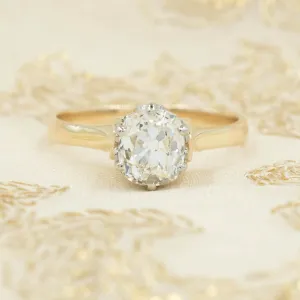 Antique Cushion Cut Diamond Solitaire