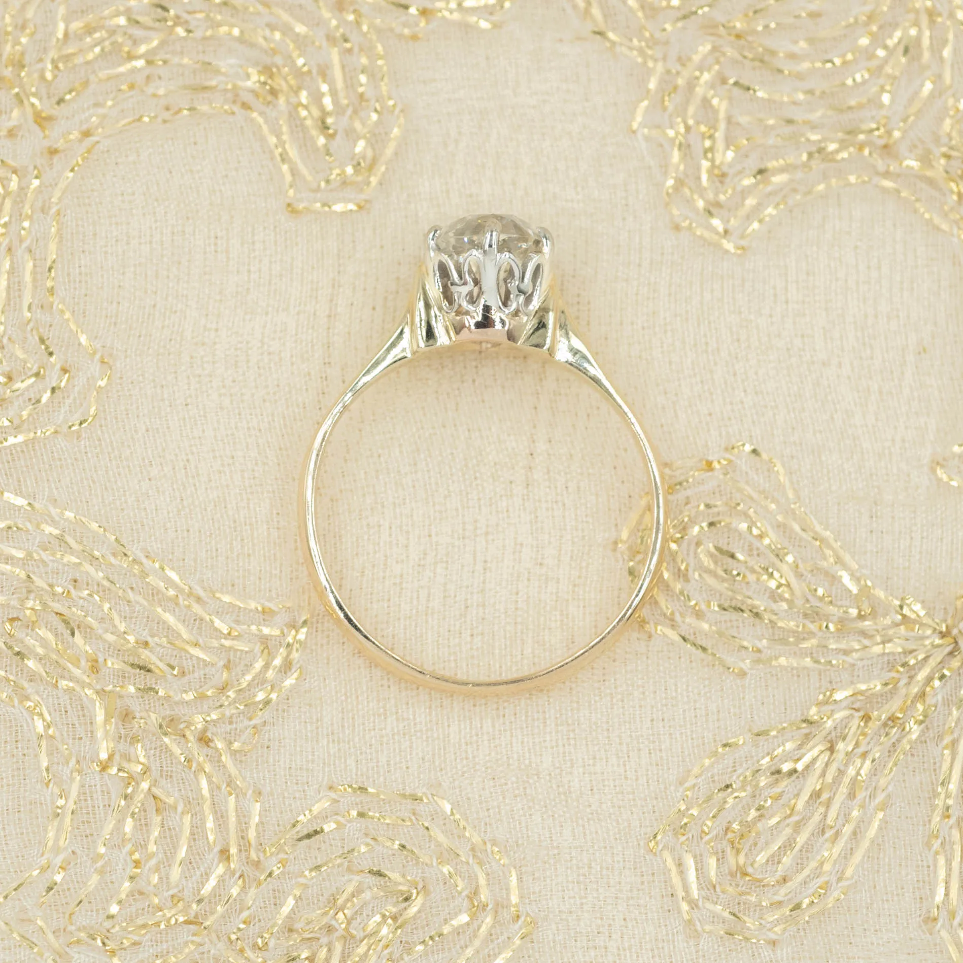 Antique Cushion Cut Diamond Solitaire
