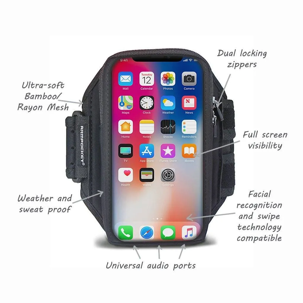 Armpocket X for iPhone 14/13/12/11 & Pro X/XS Galaxy S10/S20 and other bezel-less phones - SAVE 20%