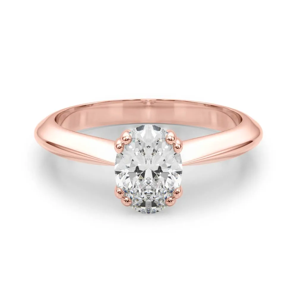 Ava Oval Lab Grown Diamond Solitaire Engagement Ring IGI Certified