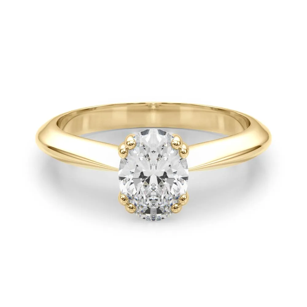 Ava Oval Lab Grown Diamond Solitaire Engagement Ring IGI Certified